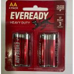 4 حجر افريدي قلم 1.5 فولت Eveready Super Heavy Duty Battery AA